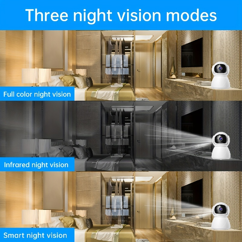 1 2pcs 2mp hd smart wireless security wifi camera ip camera ai motion detection 2 4g 5g wifi alarm push smart full color night vision home security mini camera support two way audio baby and elderly pet monitor2