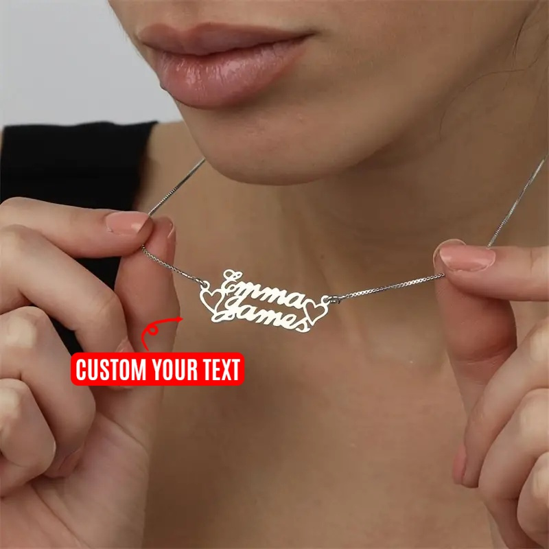 1pc Collar Nombre Personalizado Minimalista Exquisito Cadena - Temu