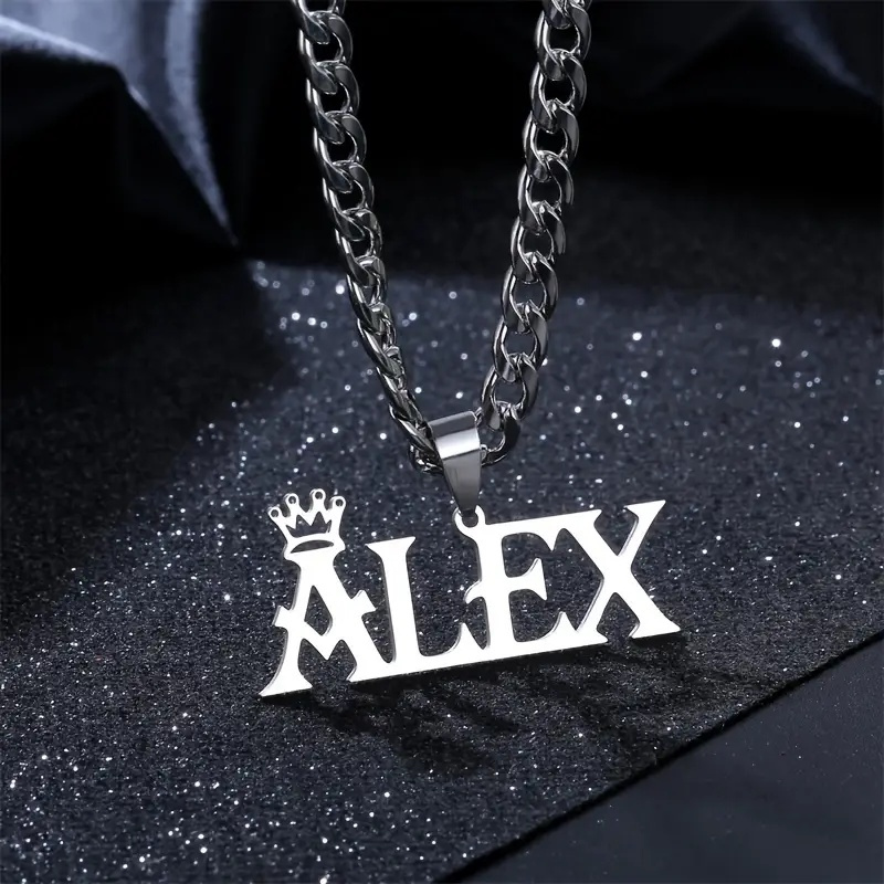 Thick Chain Word Necklace