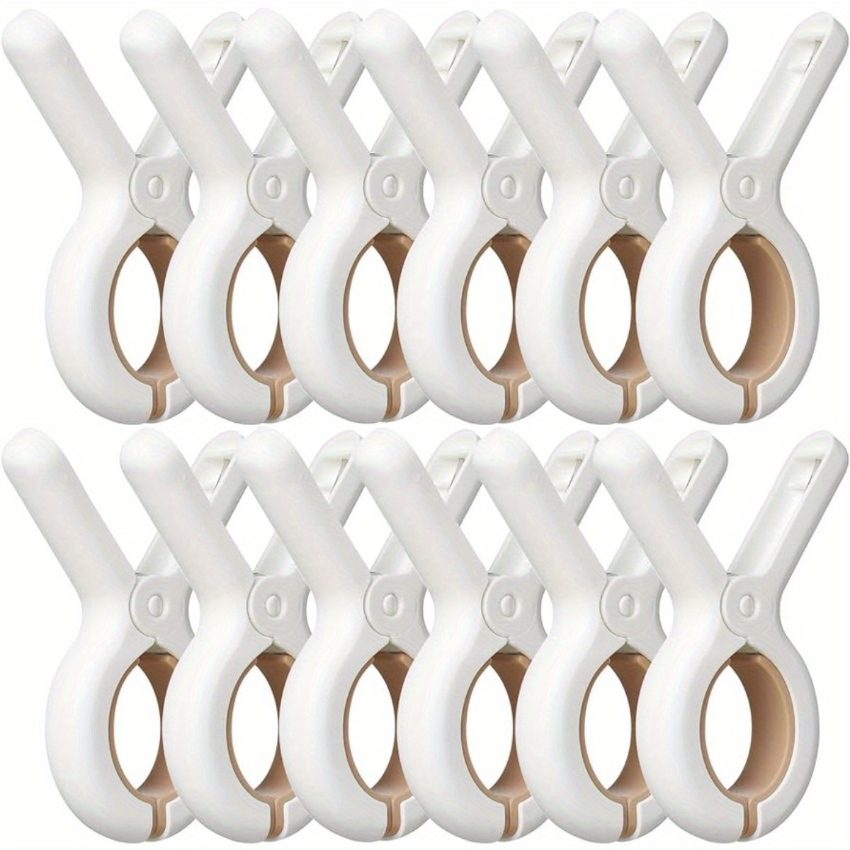 

6/12 Pack Heavy-duty Plastic Laundry Clips, Rust-resistant Spring Clothespins For Towels, Garments, Blankets - Drying Rack And Hanging Organizer Clips, Clothes Pins