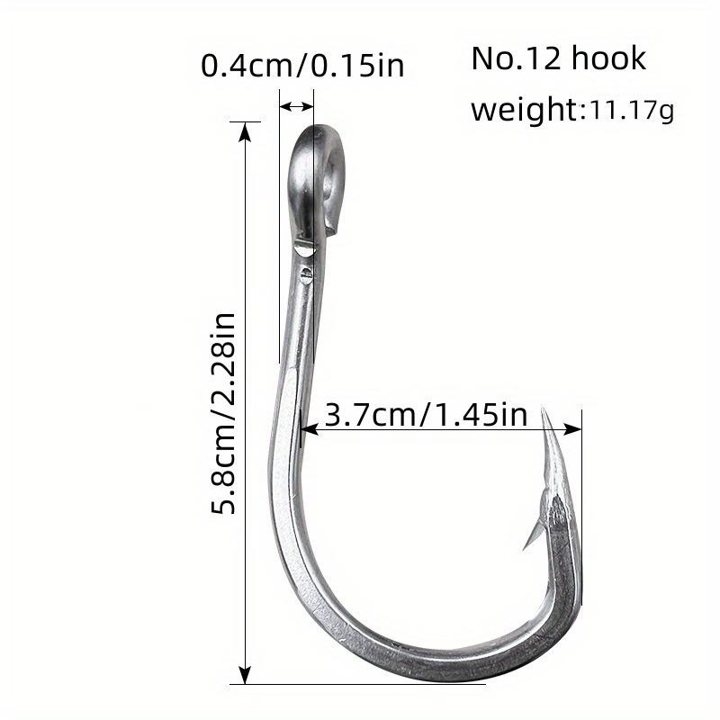 Stainless Steel Sea Fishing Reinforced Thickened Giant Hook - Temu