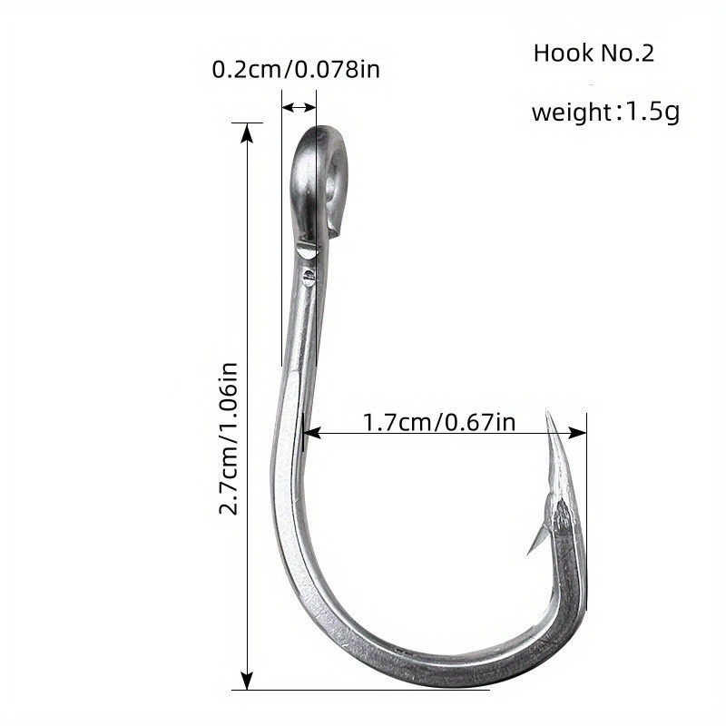 Stainless Steel Sea Fishing Reinforced Thickened Giant Hook - Temu