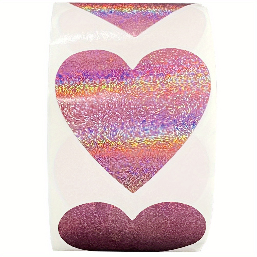 1000 pezzi adesivi cuore Glitter san valentino adesivi decorativi cuore  rosso amore per etichette sigillo busta