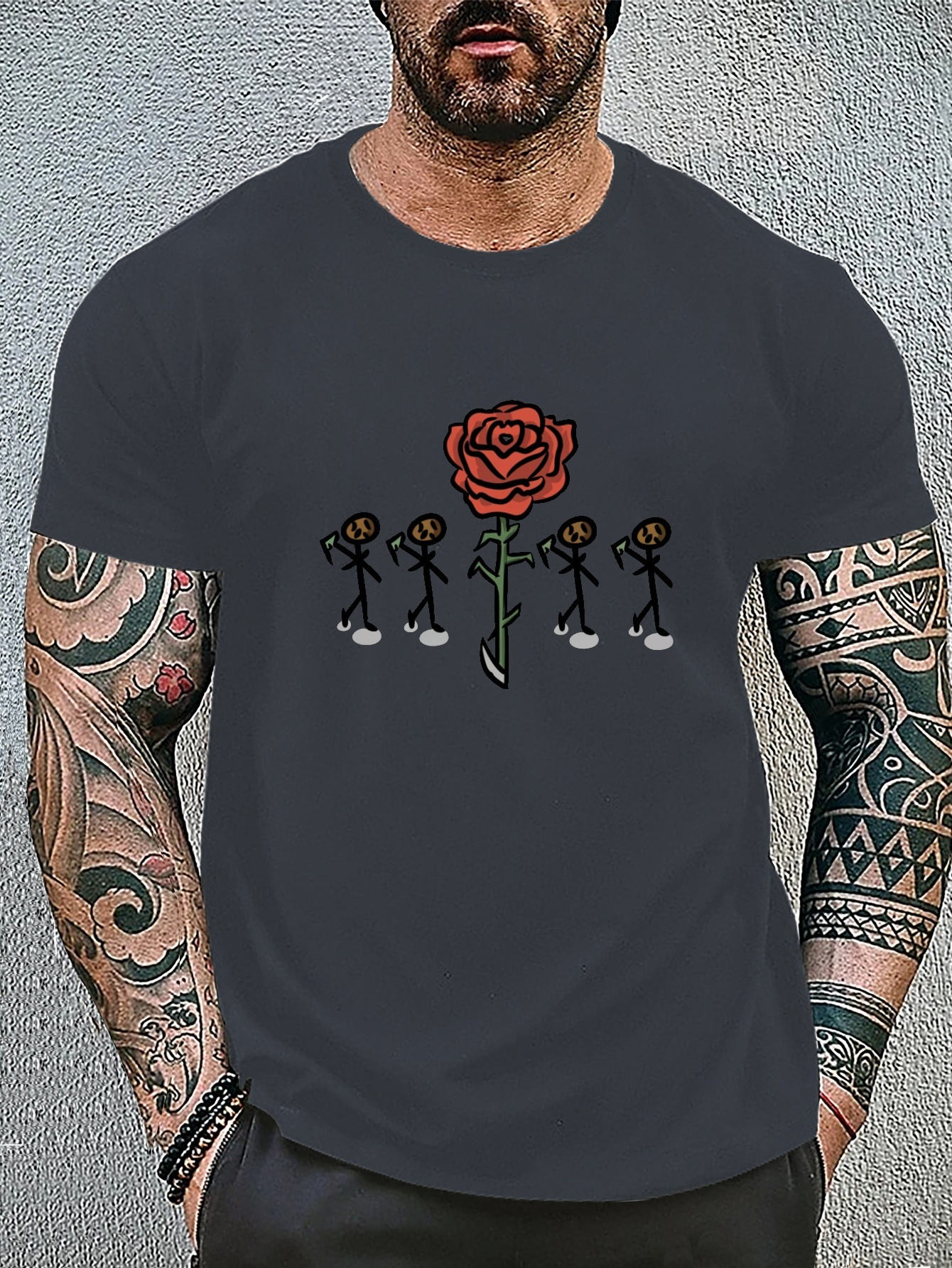 Playeras con rosas online para hombre