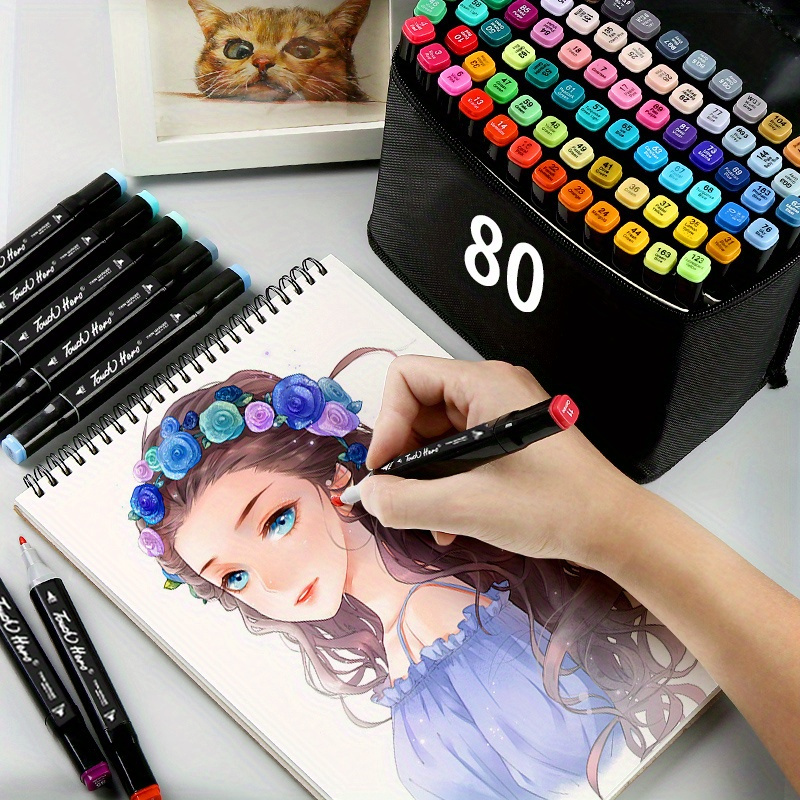 Buy 80PCS TOUCH Markers Marker Pen Set Dual Heads Graphic Artist