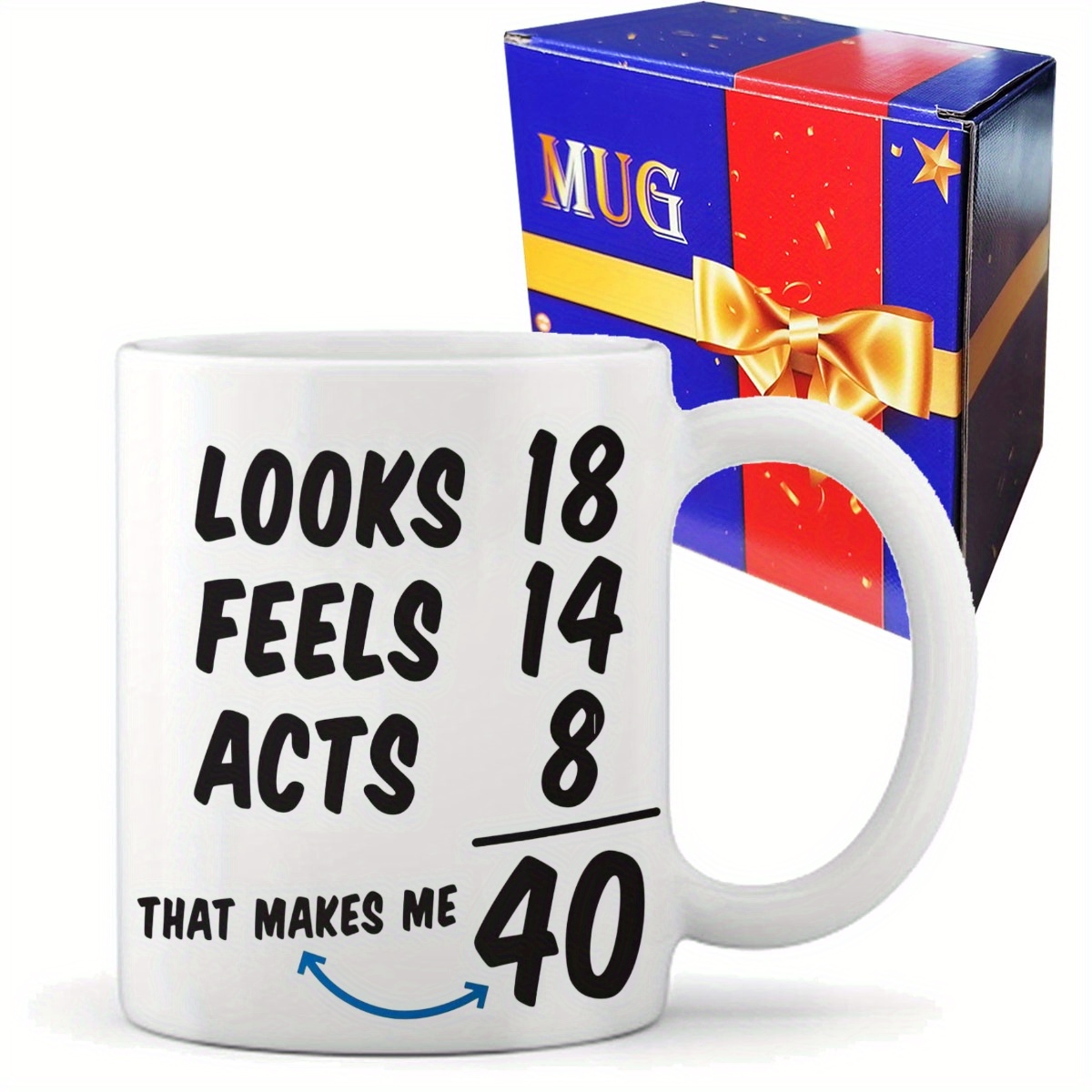 Regalos Originales de 40 Cumpleaños - Los 40 te sientan de maravilla  ¡Felicidades! - Regalo 40 Años Mujer y Hombre, Idea de regalo Original Taza