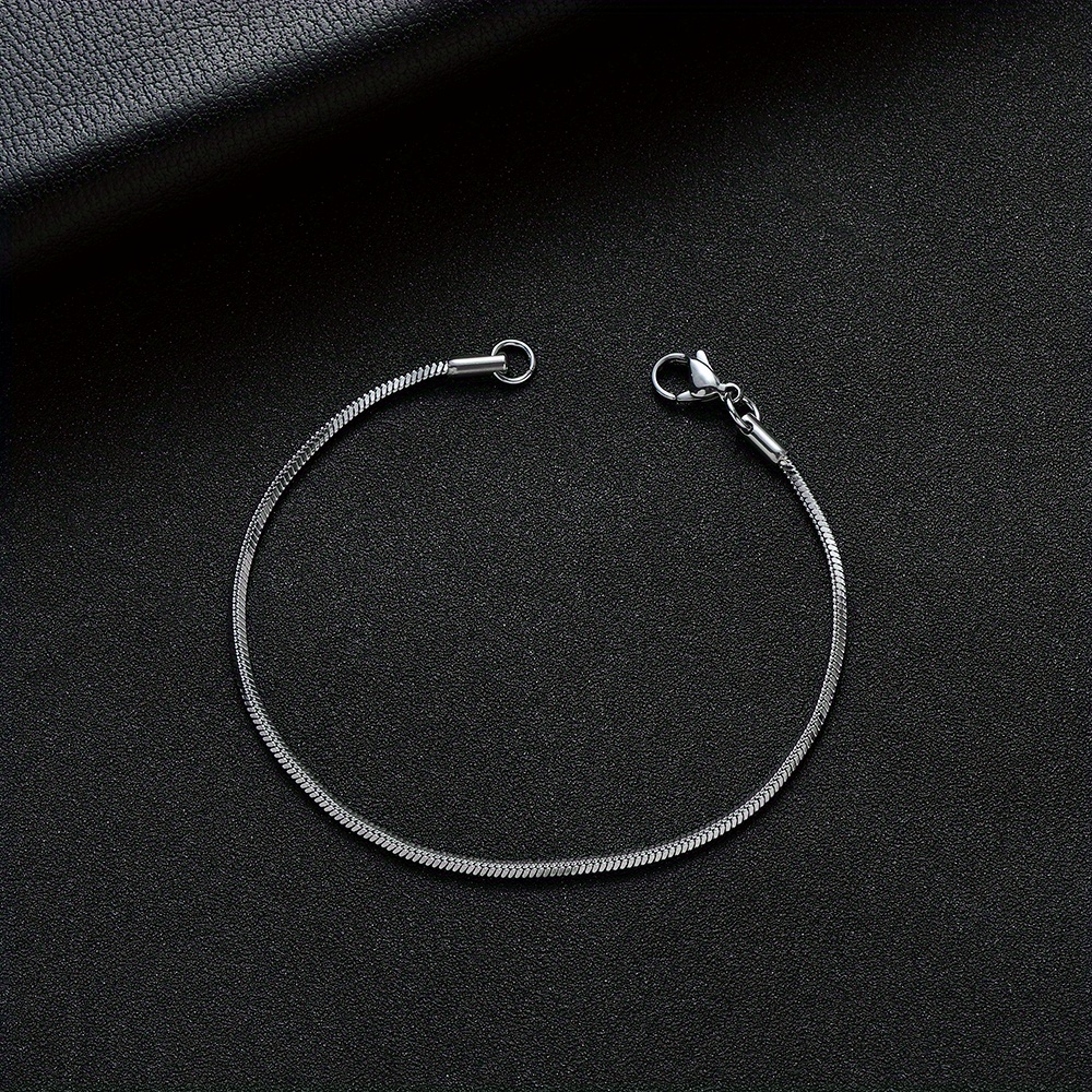 1pc High Quality Width 2mm 316l Stainless Snake Chain Bracelet Gift Jewelry For Men And Women