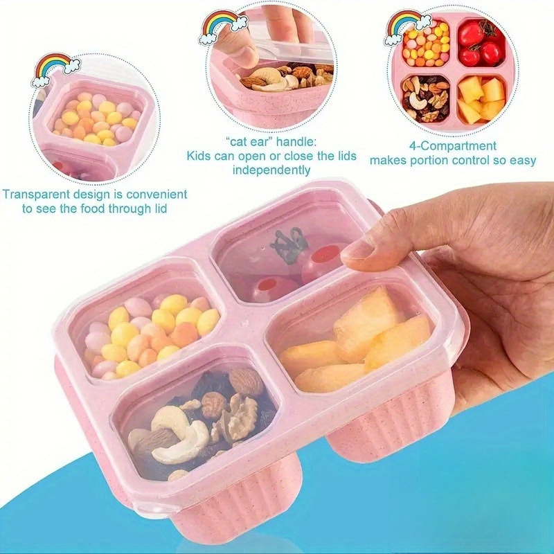 Food Box With Transparent Lid Snack Box Snack Plate Dried - Temu United  Kingdom