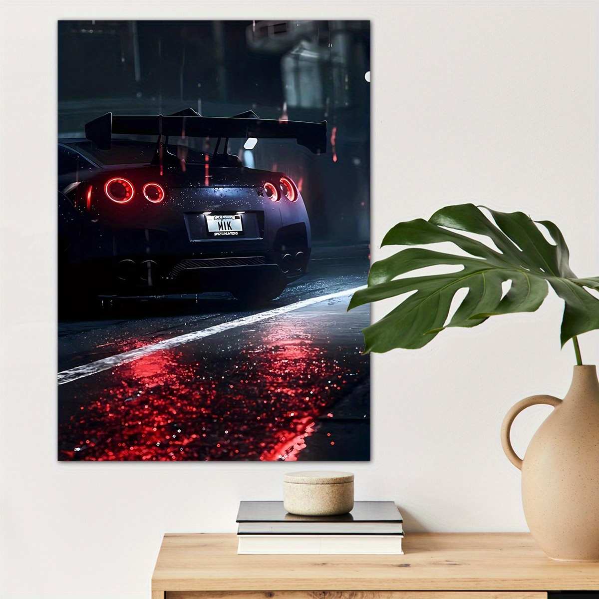 

1pc Back Of A Car Poster Canvas Wall Art For Home Decor, Car Lovers Poster Wall Decor Roadster Canvas Prints For Living Room Bedroom Kitchen Office Cafe Decor, Perfect Gift And Decoration
