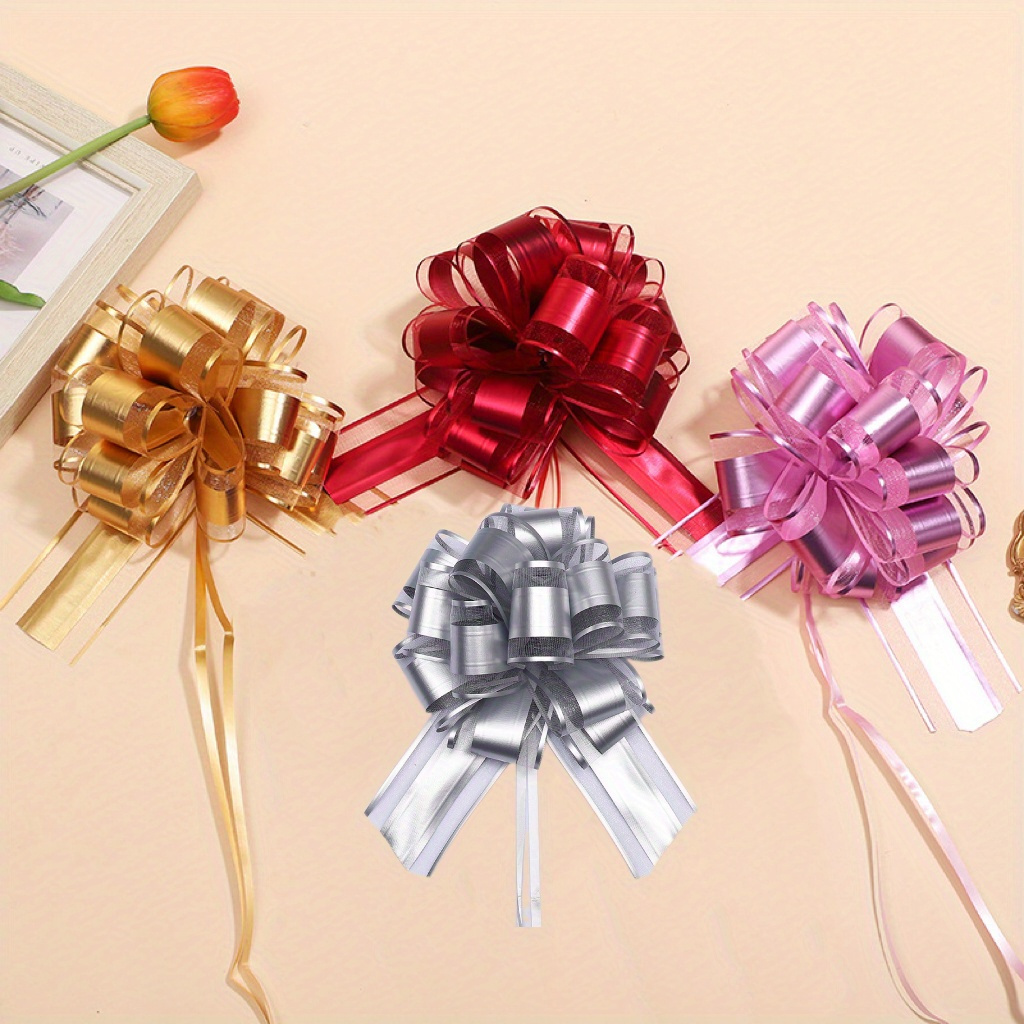 6pcs Lazos Tirar Empaques Regalo Decoración Canastas Regalo - Temu