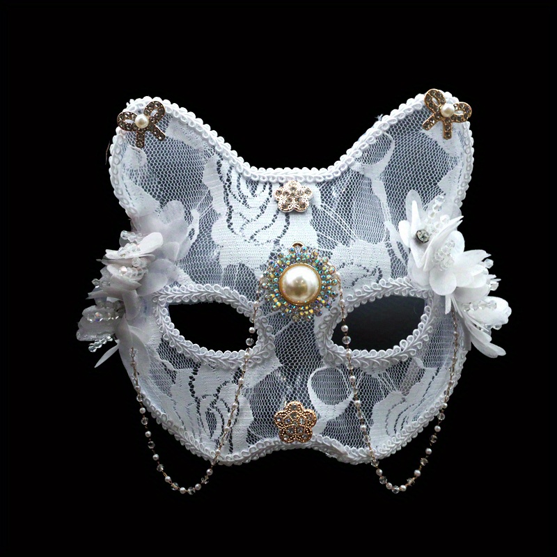 10pcs Cat Fox Unpainted Blank White Mask Women Lady Girls Venetian