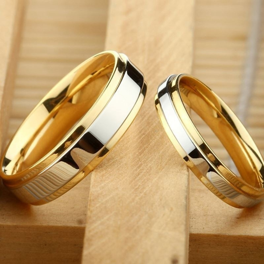 Anillos De Acero Inoxidable Para Parejas, Anillos De Compromiso Para  Mujeres Y Hombres, Anillos De Boda