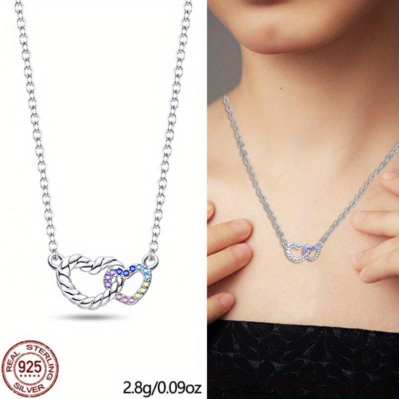 Tiffany Heart Necklace Silver - Temu