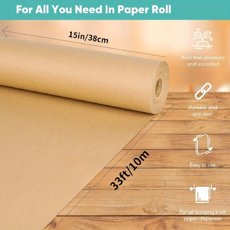 1 Rollo Rollo Papel Kraft 12 X 1200 In Papel Envío Marrón - Temu