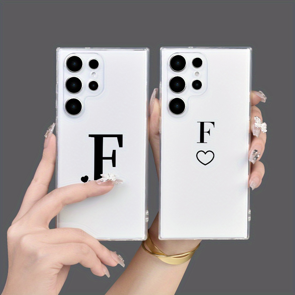 Letter f pattern liquid silicone phone case thickened full temu canada