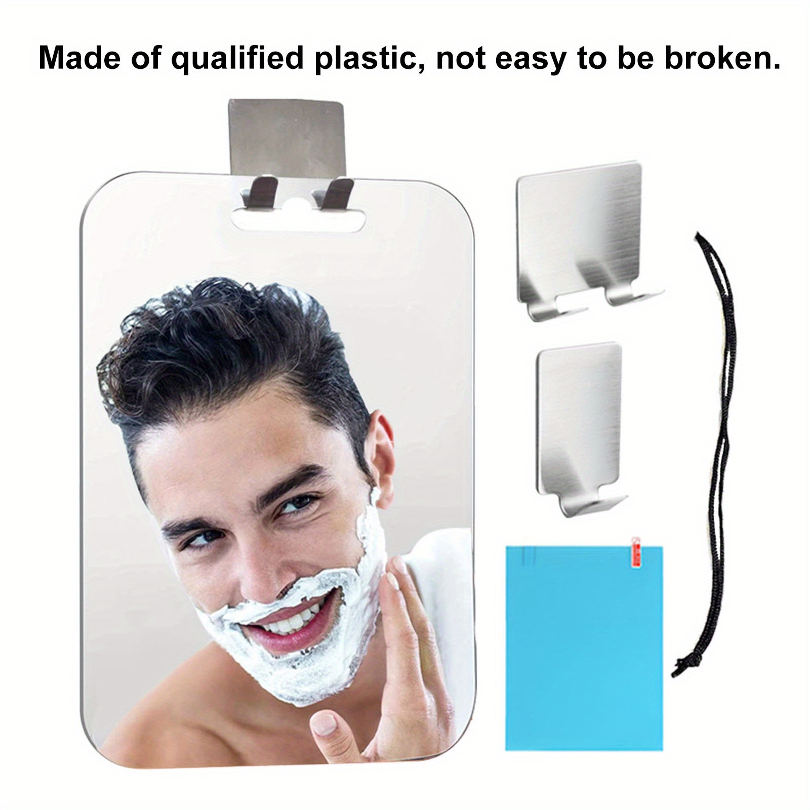 Tragbarer Nebelfreier Rasier-Duschspiegel Badezimmer-Antifog