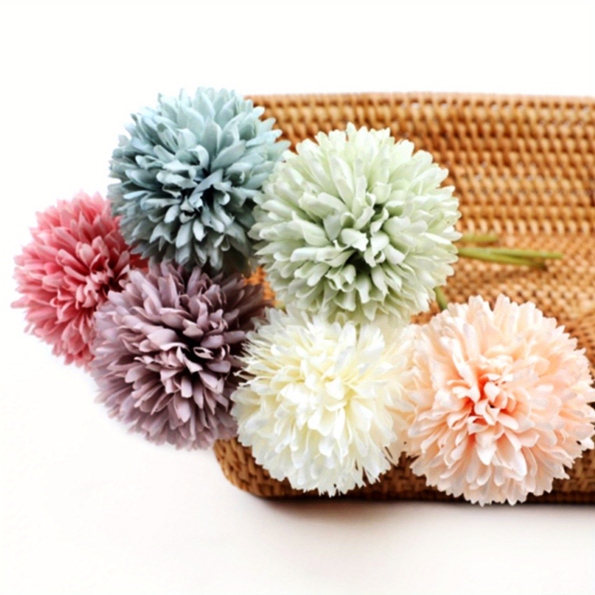 5個 シミュレーションボール 小さなタンポポ装飾 ピンポンボール 菊の