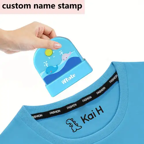 KiddoSpace Name Stamp for Clothing Kids - Kiddostamp Customized Double Sided Name Stamp - Personalised Clothing Stamps - Waterproof Name Stamp