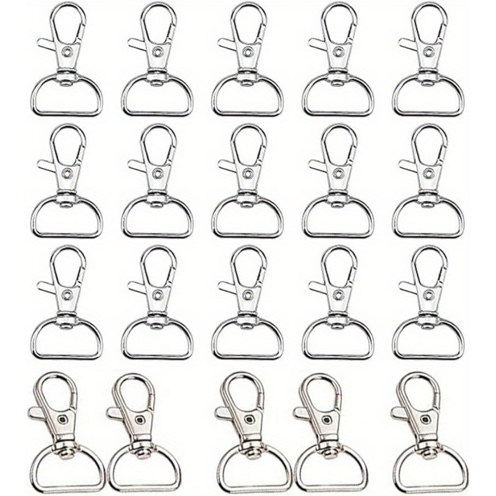 

20pcs Zinc Alloy Swivel Trigger Clips Hooks, Metal Key Ring Lobster Claw Clasps Snap Hook For Lanyard And Sewing Projects