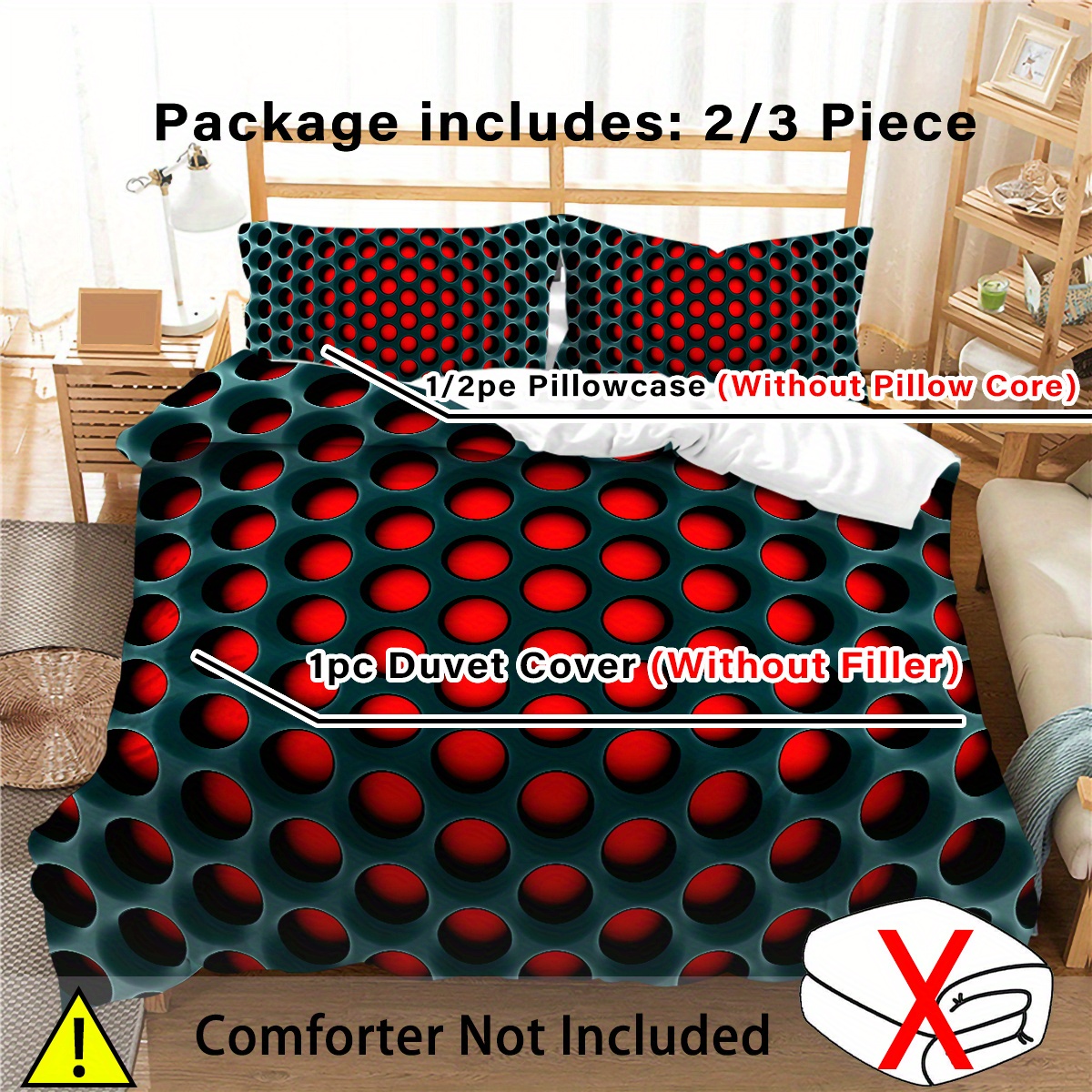 Fitted Sheet (without Pillowcase) Red Heart Print Bedding - Temu