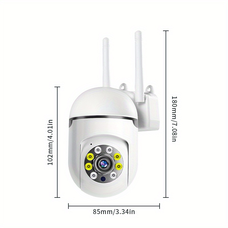 1 2pcs wireless wifi outdoor security camera night vision ai smart tracking surveillance cameras 4x digital zoom 2mp ip camera