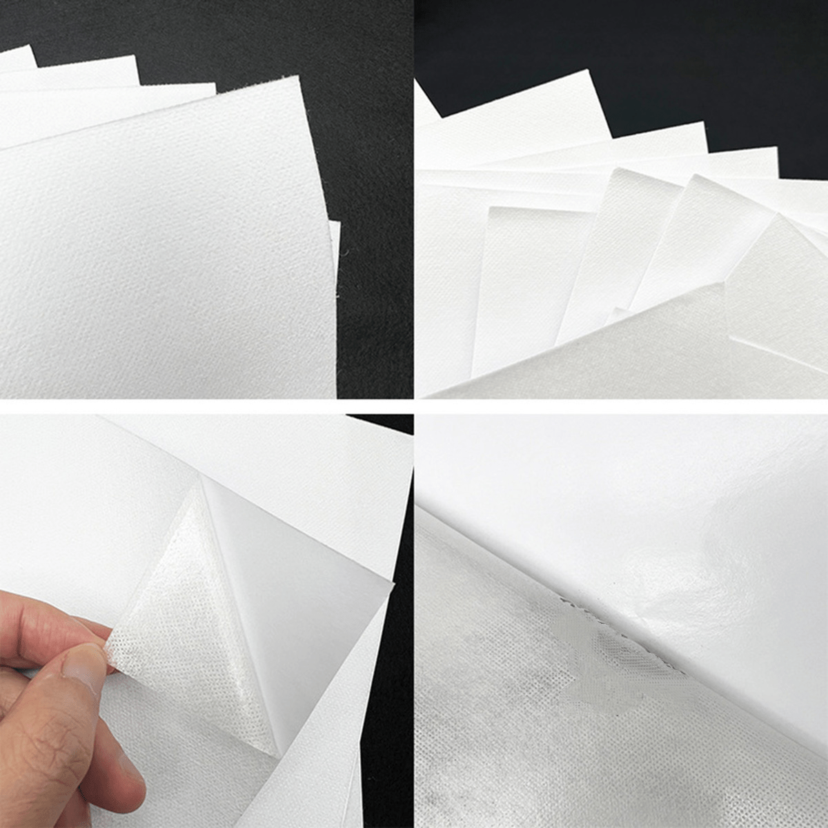 

1/3/5pcs A4 Water-soluble Printable Non-woven Fabric Adhesive Lining Cloth Self-adhesive Embroidery Water-soluble Hand Diy Fabric Clothing Lining Accessories