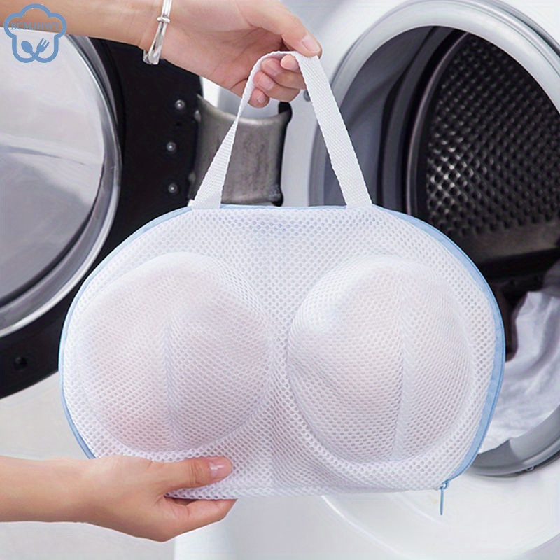 1pc Thick Mesh Bra Laundry Bag For Washing Machine,Special For Lingerie,  Anti-Deformation, Bra Wash Bag