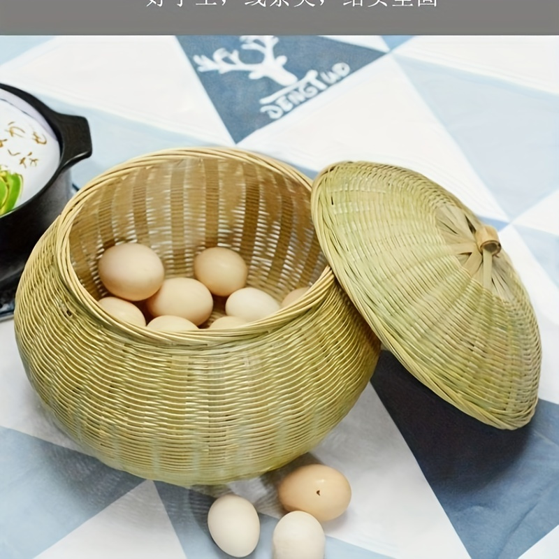 Handmade Bamboo Fish Basket Fishing Accessories - Temu