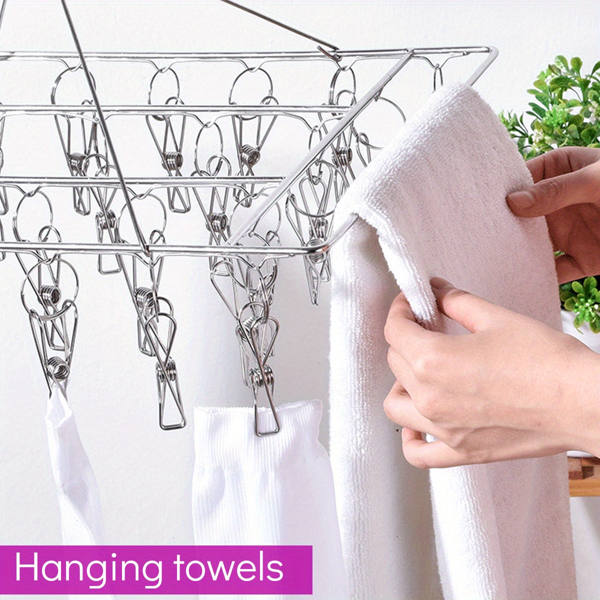 Stainless Steel Clothes Hanger Household Hanging Clothes - Temu