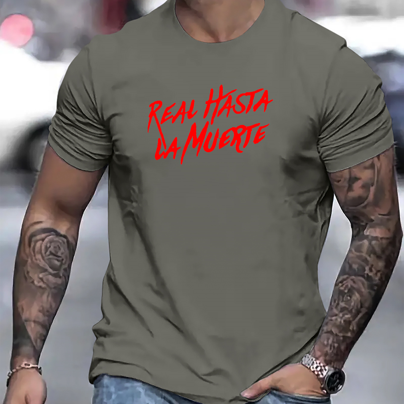 

Text Print T Shirt, Tees For Men, Casual Short Sleeve T-shirt For Summer