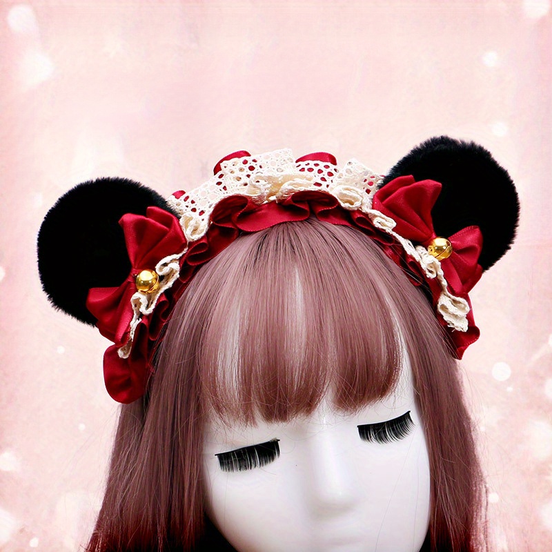  Red Bow Headband Red Bowknot Headband for Women Gril Christmas  Halloween Cosplay Headwear : Clothing, Shoes & Jewelry