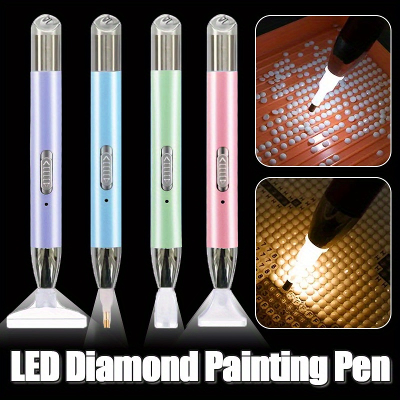 

1 Set, Usb Charging Diamond Painting Pen, Led Light Diamond Pen, 5d Diamond Painting Accessories Tools, With 2 Modes Light, No Need Usb Cable