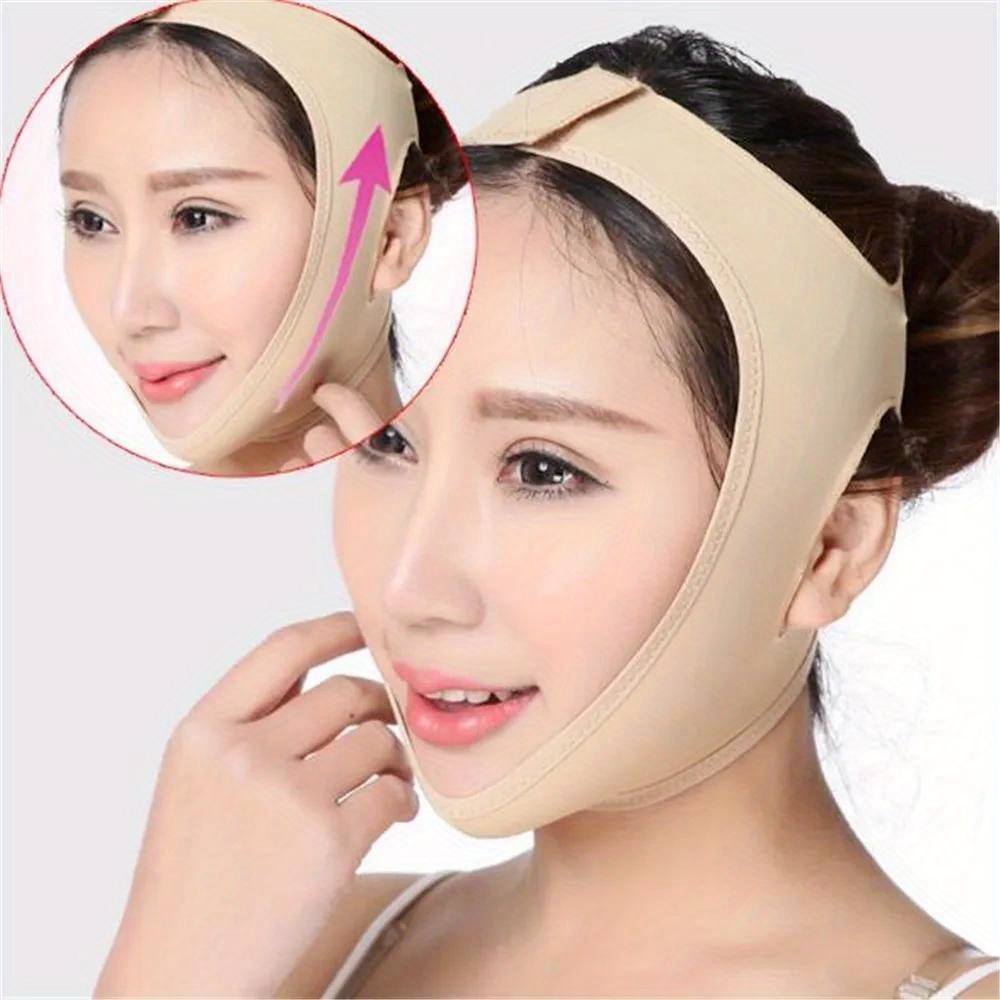 1PC Elastic Face Lifting Bandage V Line Face Shaper Women Chin Cheek Lift  Up Belt Facial Massager Strap Face Skin Care Tools Beauty