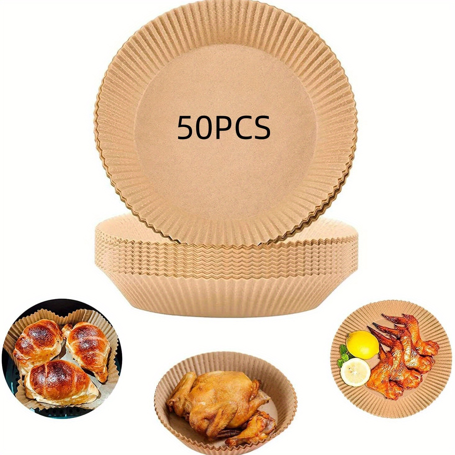 50pcs Non-Stick Air Fryer Liners - Square Paper Liners For Baking,  Roasting, And Microwave Cooking - Easy Cleanup And Healthier Cooking For  Hotel/Comm