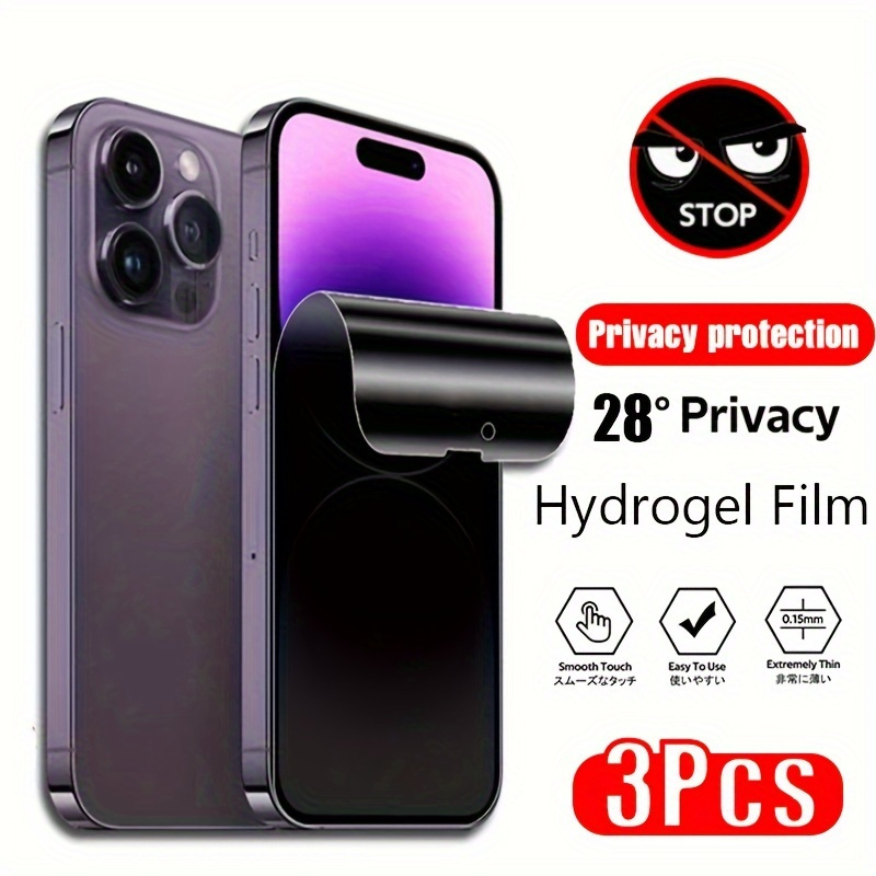 Película De Hidrogel Frontal Para iPhone 15 Pro Max 15 Plus Protector De  Pantalla Para 12 13 14 13Mini 14Plus 15Pro Sin Cristal
