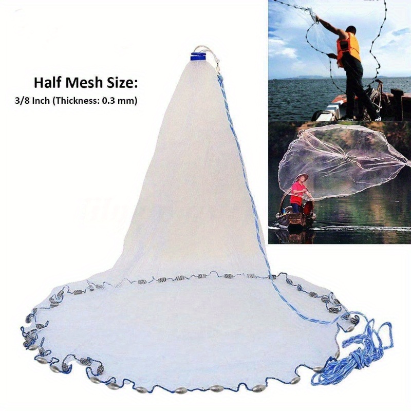 Portable Hand Cast Fishing Net Durable Nylon Net Fishing - Temu