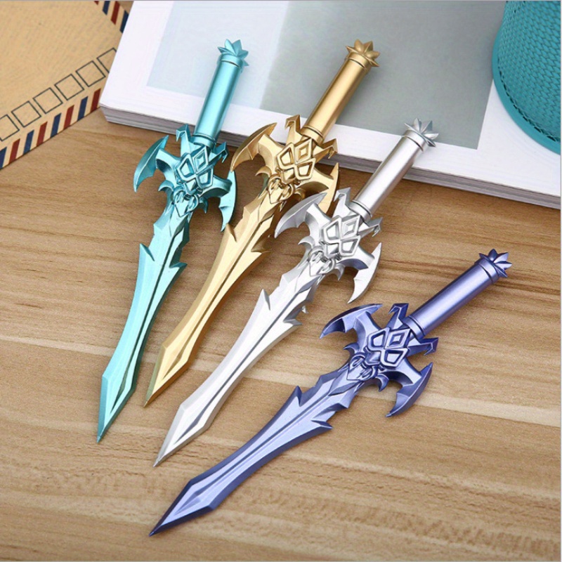 Sword with Tassels Shape Originality Fashion Designed Pen Ballpoint Pen  Cute Creative Stationery and Office Supplies (10) Black
