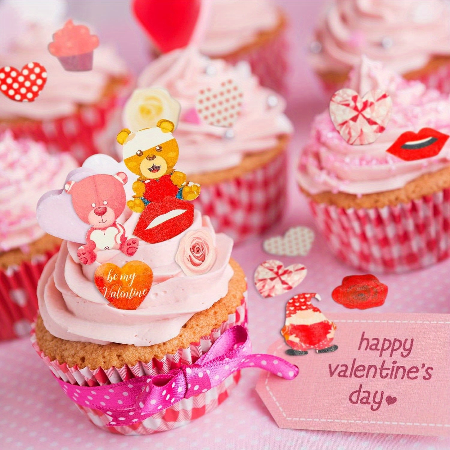 300pcs Decoraciones Comestibles Pasteles San Valentín Topper - Temu