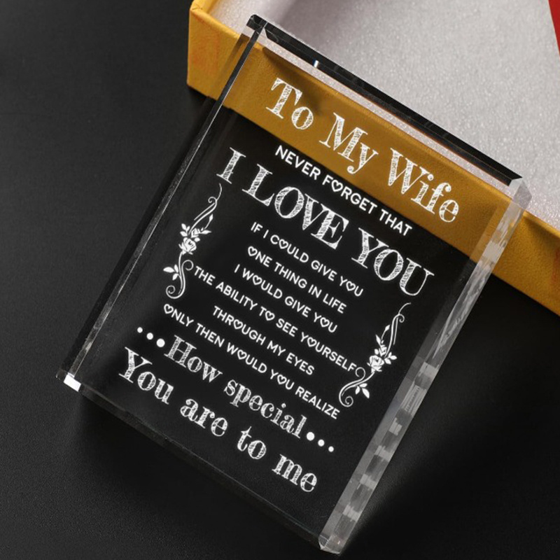 TEMU 1pc, Gifts For Wife I Love You Gifts For Her From Husband Best Anniversary Birthday Wife Gift Ideas Romantic To My Wife Crystal Keepsakes Presents For Birthday Anniversay Christmas Thanksgiving Day