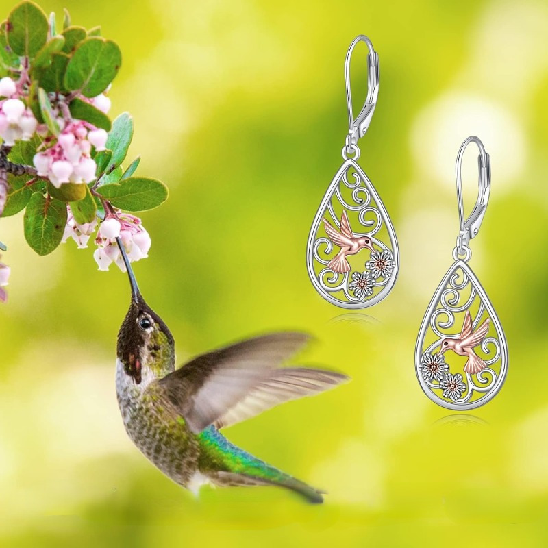 Hummingbird Earring : Elegant Gold & Silver Pieces - Temu