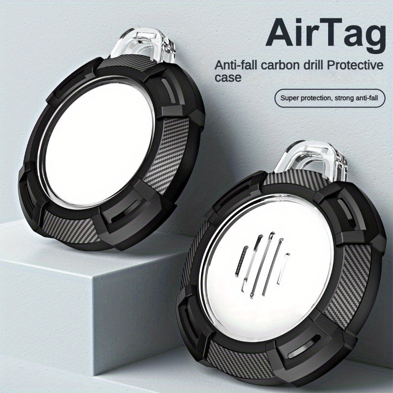 Funda para AirTag, llavero AirTag, funda protectora completa antiarañazos  con película protectora integrada para el nuevo Apple Air Tag Tracker