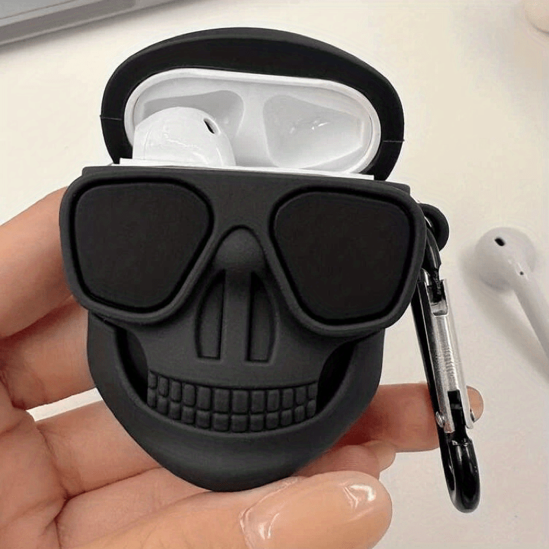 1pc Hip Hop Head Earphone Protective Case For Airpods, Cool Design Case, Hip Hop Style, Material, Strong And Durable