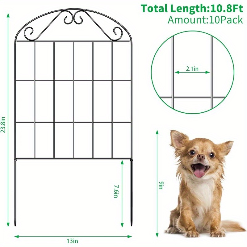  Paquete de 10 vallas de barrera para animales: valla