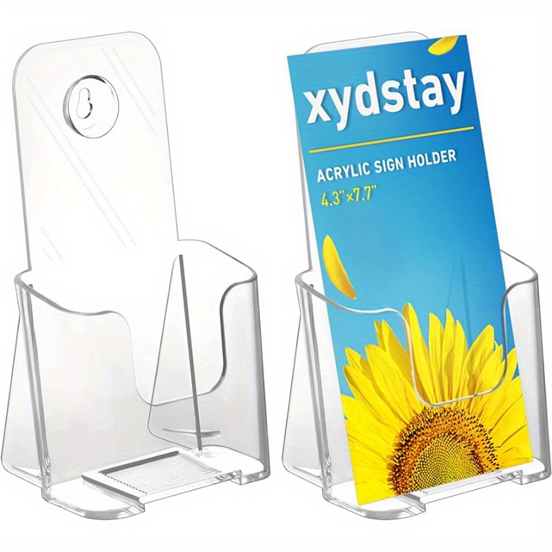 Acrylic Sign Holder, Clear Table Menu Display Stand Desktop
