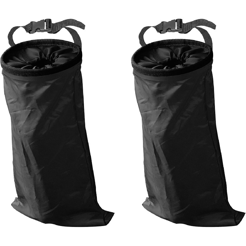 

2pcs Car Trash Bags | Elastic Opening, Easy To Install | Waterproof Oxford Material | Perfect For Home, Travel, And Outdoor Use