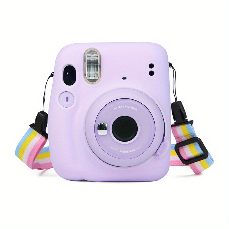 Para FUJIFILM instax mini 12 Funda protectora de cámara de silicona suave  (púrpura)