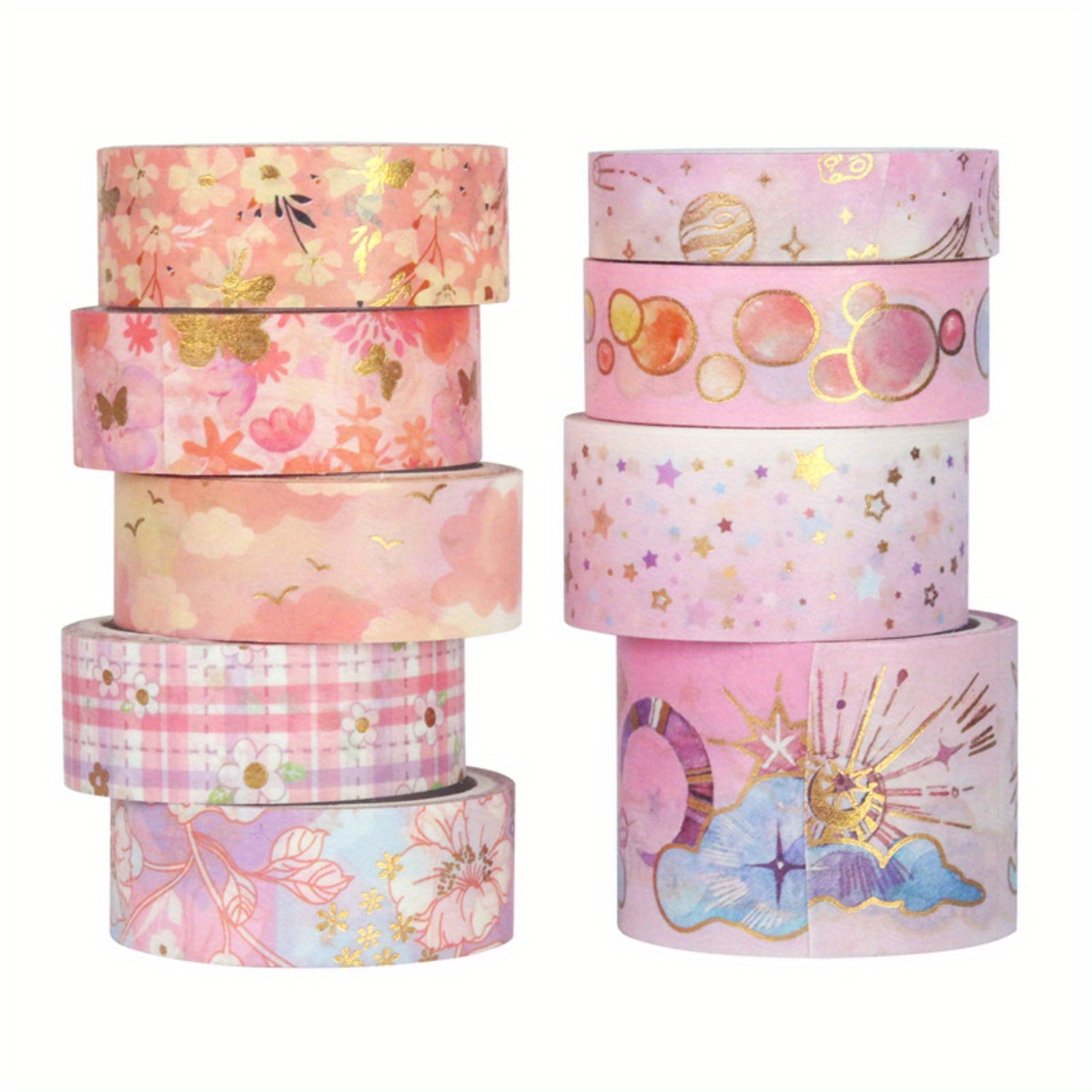 Glitter Washi Tape Set Thin Colored Decorative Tape For - Temu