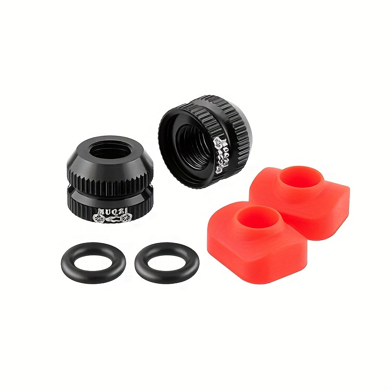 TEMU 6pcs Presta Valve Nuts & Anti-loosening Gaskets, Mountain Road Fixed Gear Bike Presta Valve Nuts, Vacuum Tire Valve Caps, Inner Tube Valve Stems