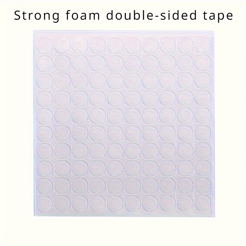 100 Pack Double Sided Adhesive Pads, Extra Strong Black Squares And Rounds,  Foam Stickers, Stickers For Sticking To Walls And Floors, Doors, Plastics