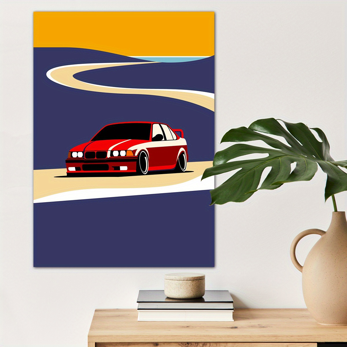 

1pc Minimalist Car Poster Canvas Wall Art For Home Decor, Car Lovers Poster Wall Decor Roadster Canvas Prints For Living Room Bedroom Kitchen Office Cafe Decor, Perfect Gift And Decoration